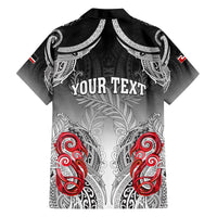 Personalised New Zealand Waitangi Day Family Matching Long Sleeve Bodycon Dress and Hawaiian Shirt Aotearoa Te Ra O Waitangi Manaia Maori Pattern LT05 - Polynesian Pride