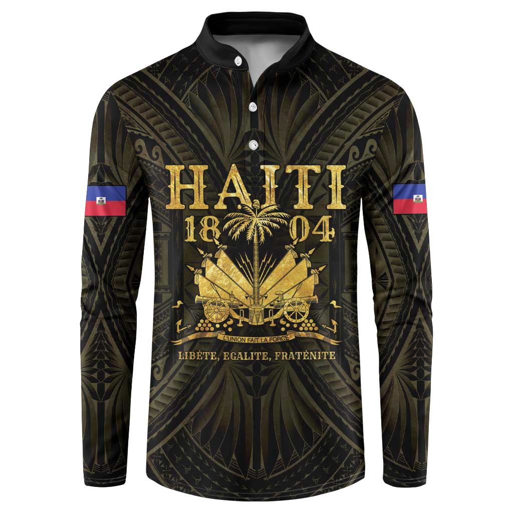 Haiti 1804 Button Sweatshirt Polynesian Gold Neg Maron LT05 Gold - Polynesian Pride