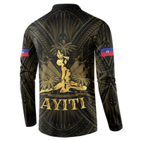 Haiti 1804 Button Sweatshirt Polynesian Gold Neg Maron LT05 - Polynesian Pride