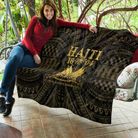Haiti 1804 Quilt Polynesian Gold Neg Maron LT05 - Polynesian Pride