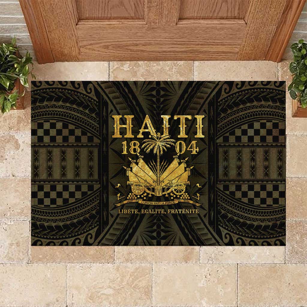 Haiti 1804 Rubber Doormat Polynesian Gold Neg Maron
