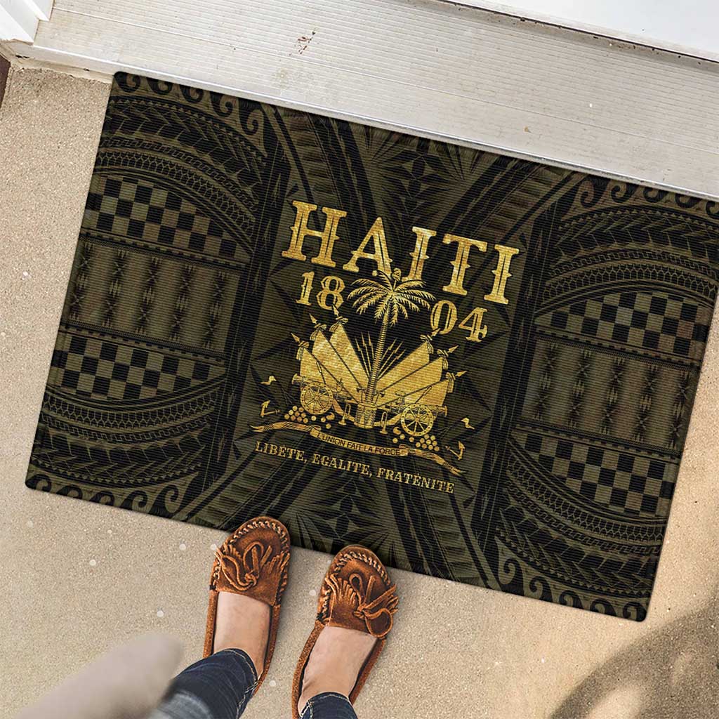 Haiti 1804 Rubber Doormat Polynesian Gold Neg Maron