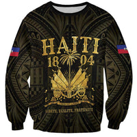 Haiti 1804 Sweatshirt Polynesian Gold Neg Maron LT05 Unisex Gold - Polynesian Pride