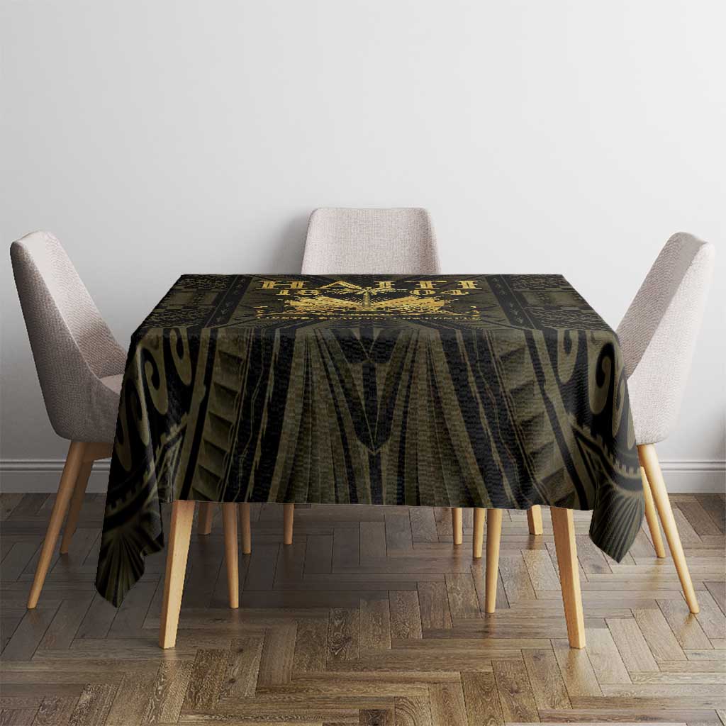 Haiti 1804 Tablecloth Polynesian Gold Neg Maron LT05 - Polynesian Pride
