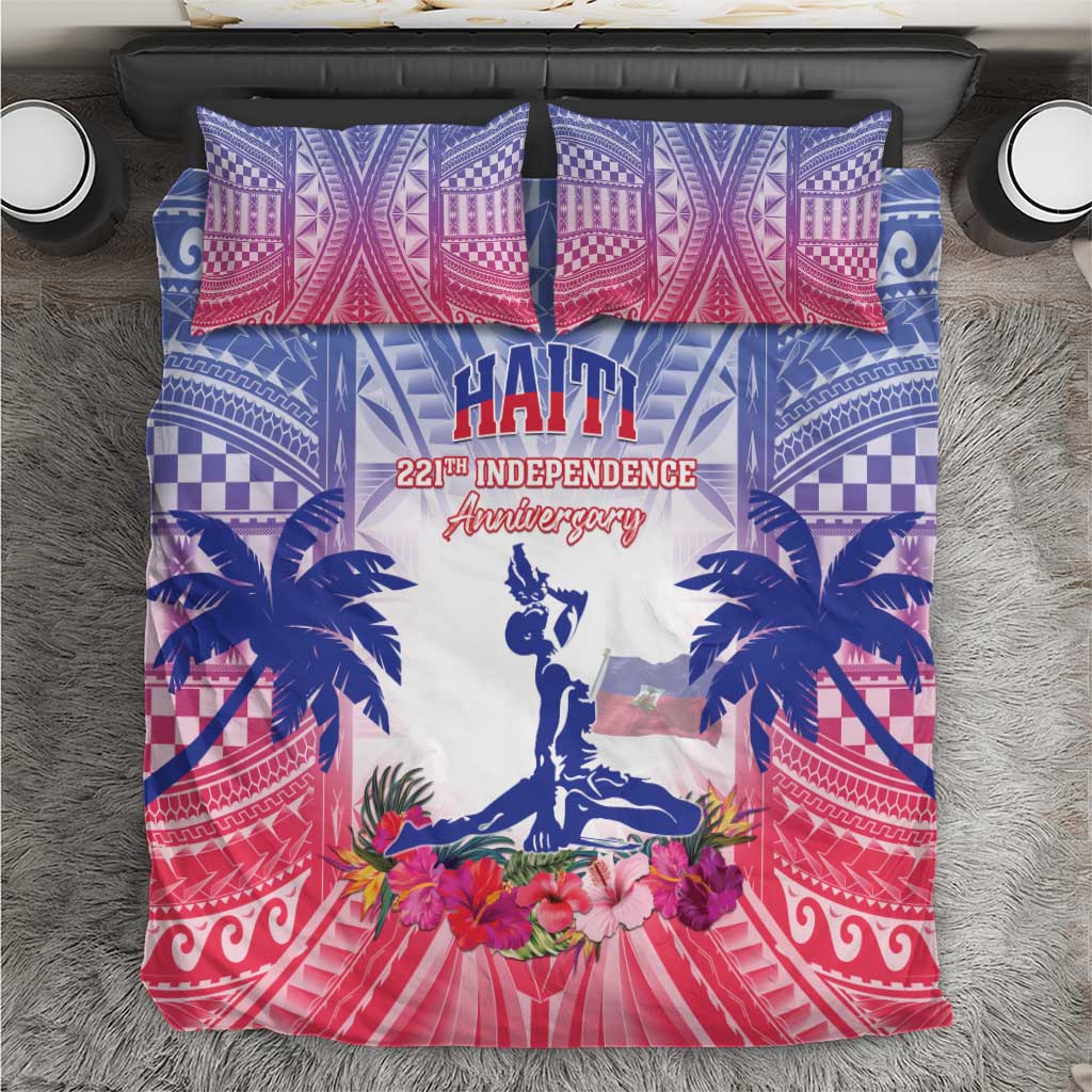 Haiti Independence Day Bedding Set Neg Maron Polynesian Style