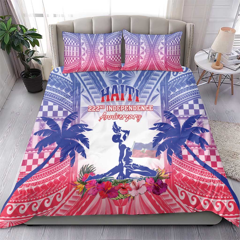 Haiti Independence Day Bedding Set Neg Maron Polynesian Style LT05 - Polynesian Pride