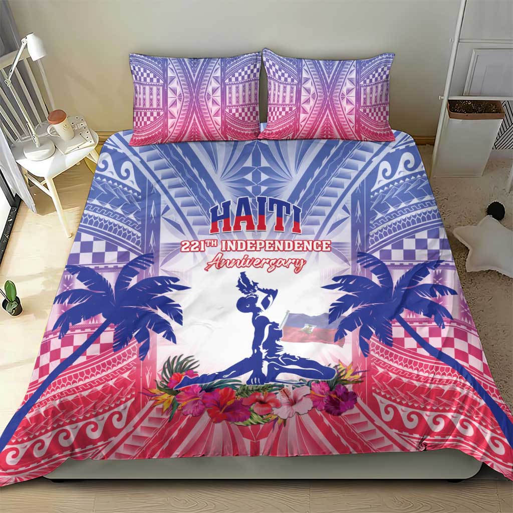 Haiti Independence Day Bedding Set Neg Maron Polynesian Style