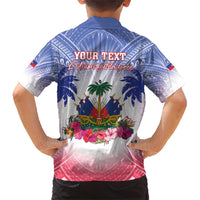 Personalised Haiti Independence Day Family Matching Short Sleeve Bodycon Dress and Hawaiian Shirt Neg Maron Polynesian Style LT05 - Polynesian Pride