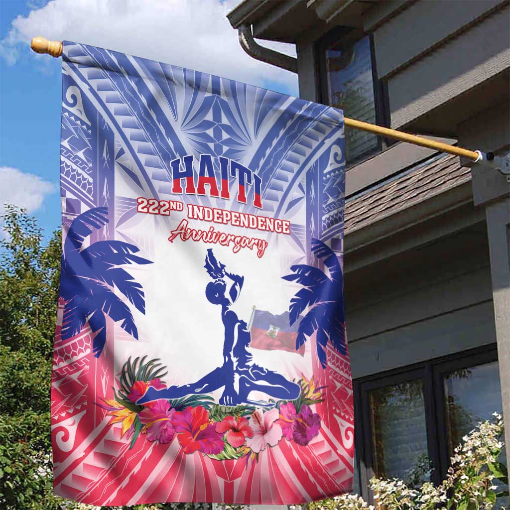 Haiti Independence Day Garden Flag Neg Maron Polynesian Style LT05 - Polynesian Pride