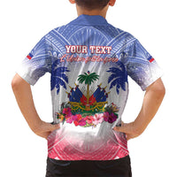 Personalised Haiti Independence Day Kid Hawaiian Shirt Neg Maron Polynesian Style LT05 - Polynesian Pride