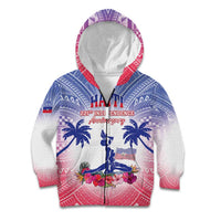 Personalised Haiti Independence Day Kid Hoodie Neg Maron Polynesian Style LT05