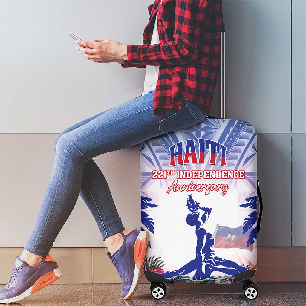 Haiti Independence Day Luggage Cover Neg Maron Polynesian Style