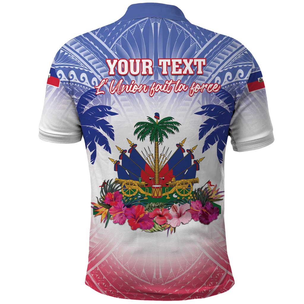 Personalised Haiti Independence Day Polo Shirt Neg Maron Polynesian Style LT05