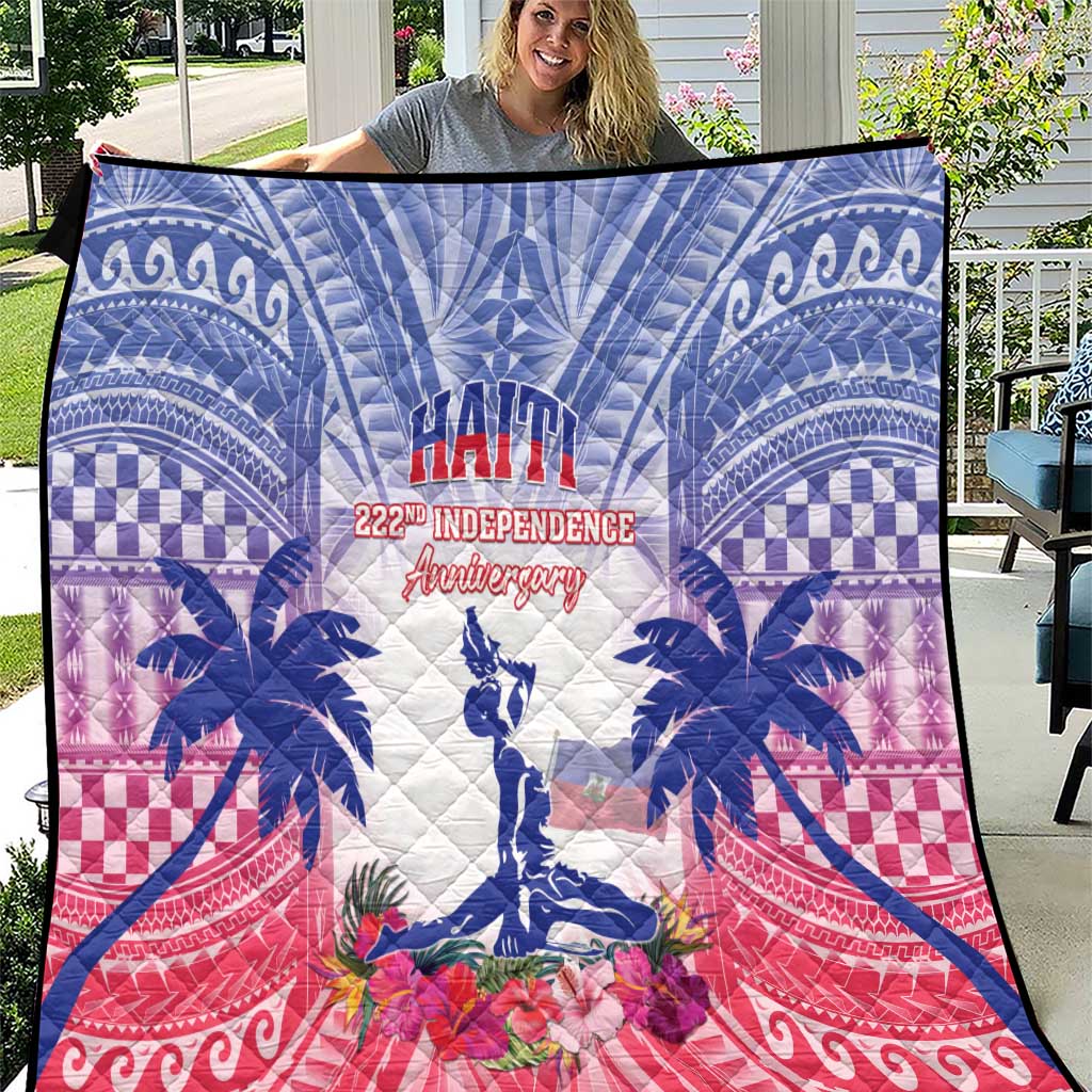 Haiti Independence Day Quilt Neg Maron Polynesian Style LT05 - Polynesian Pride