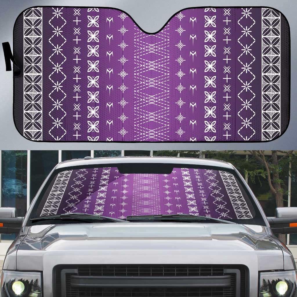 Purple Samoa Malu Tattoo Inspired Auto Sun Shade LT05 Purple - Polynesian Pride