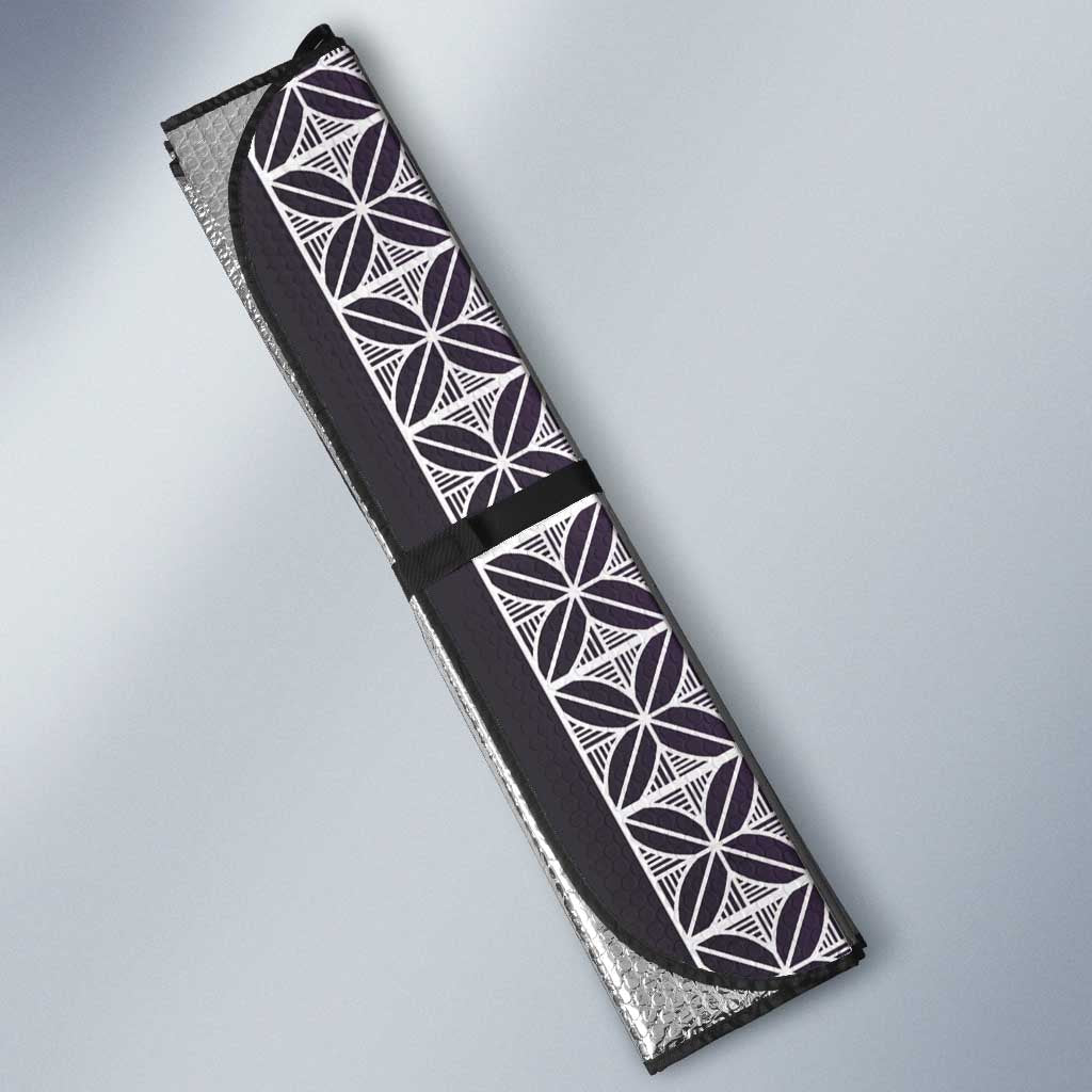 Purple Samoa Malu Tattoo Inspired Auto Sun Shade LT05 - Polynesian Pride