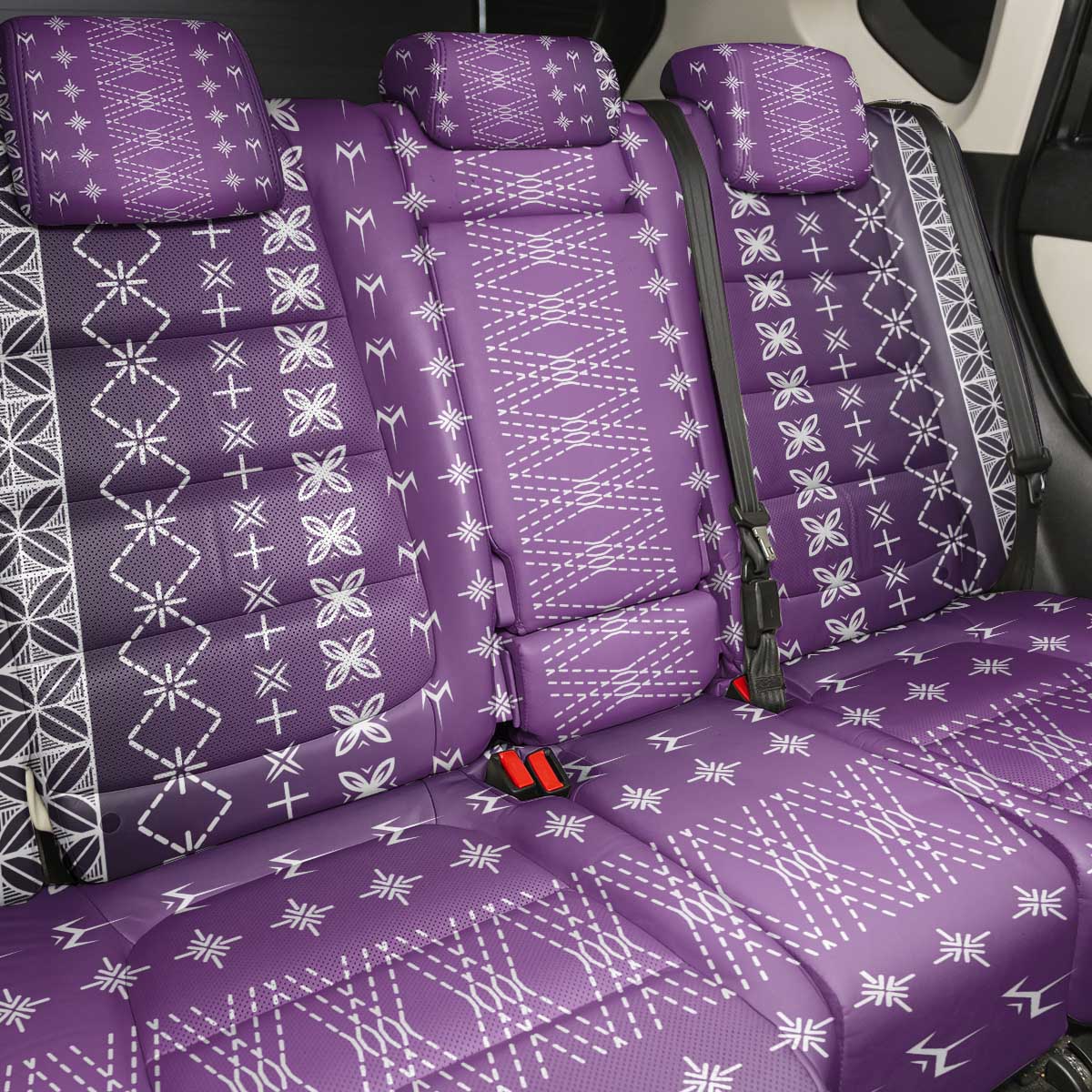 Purple Samoa Malu Tattoo Inspired Back Car Seat Cover - Polynesian Pride