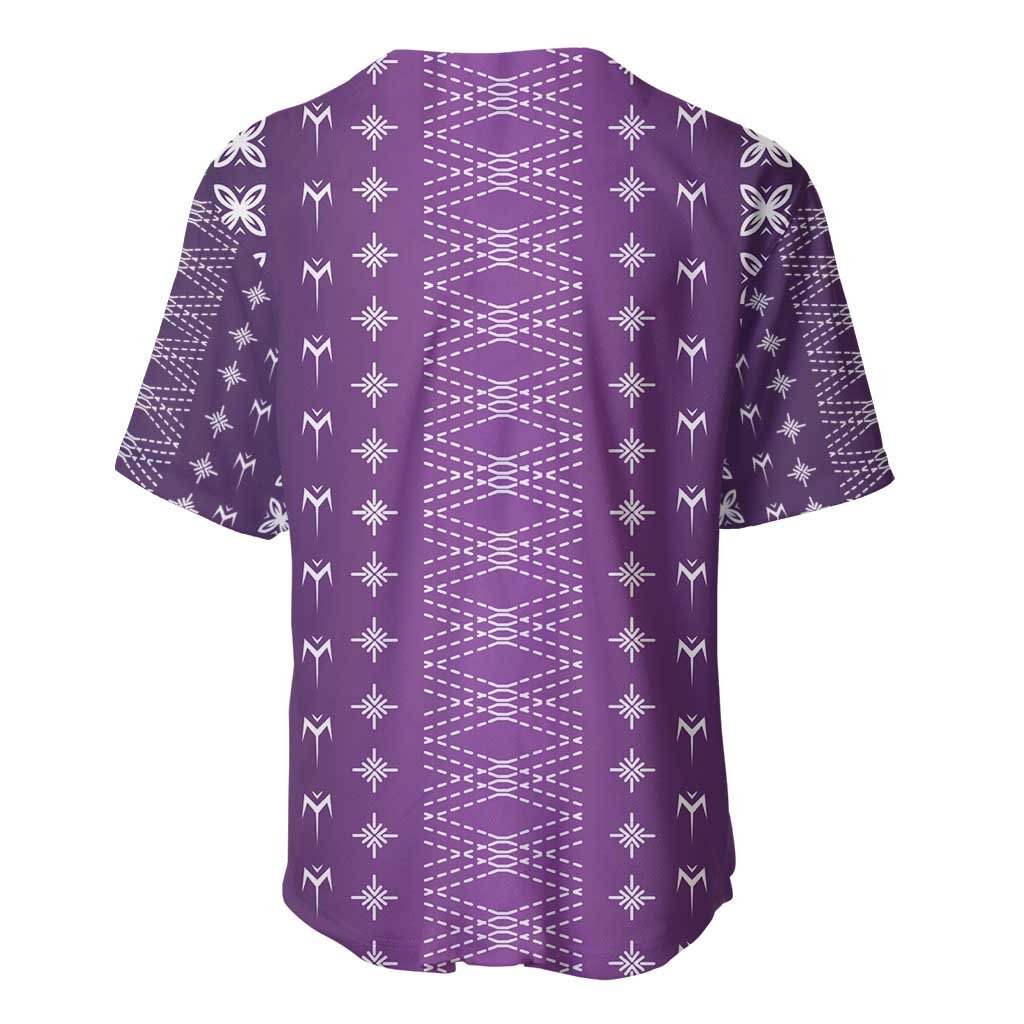 Purple Samoa Malu Tattoo Inspired Baseball Jersey - Polynesian Pride