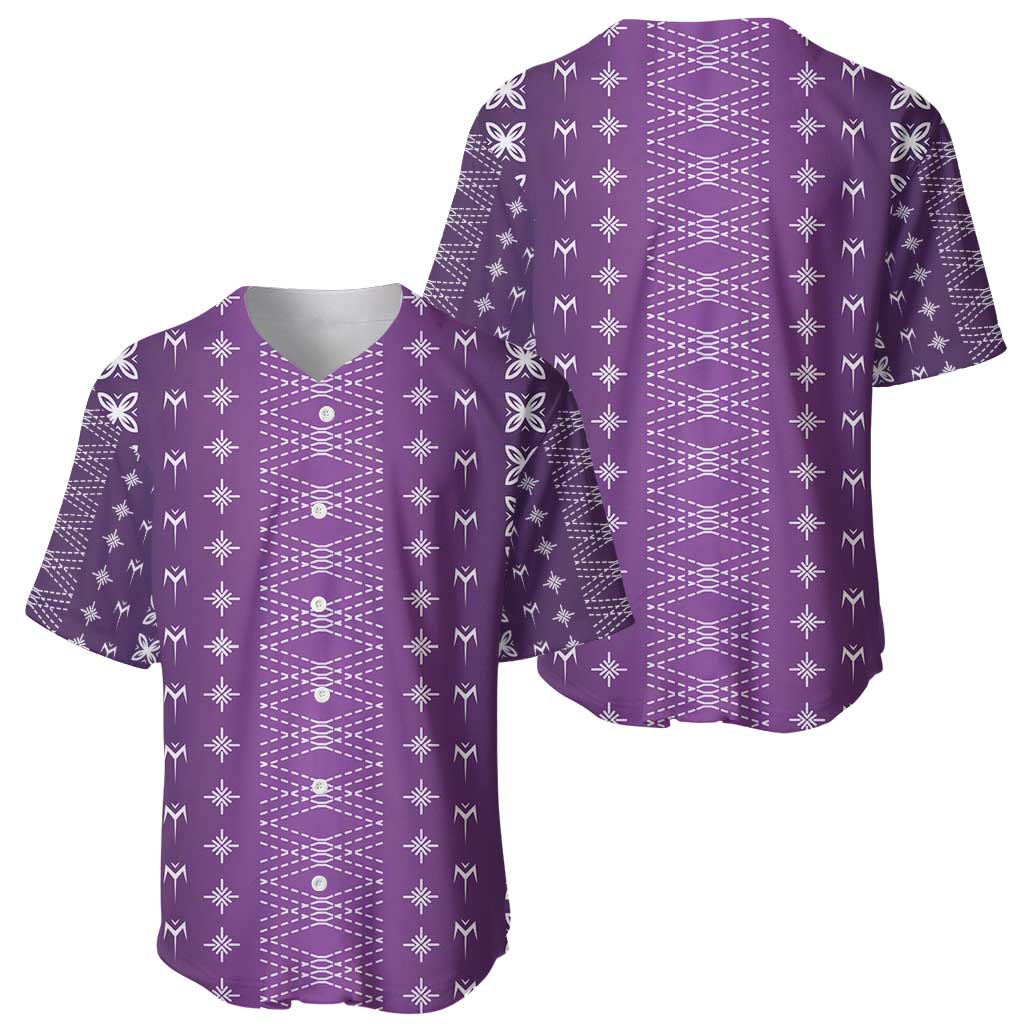 Purple Samoa Malu Tattoo Inspired Baseball Jersey - Polynesian Pride