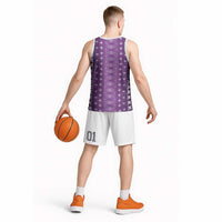 Purple Samoa Malu Tattoo Inspired Basketball Jersey - Polynesian Pride