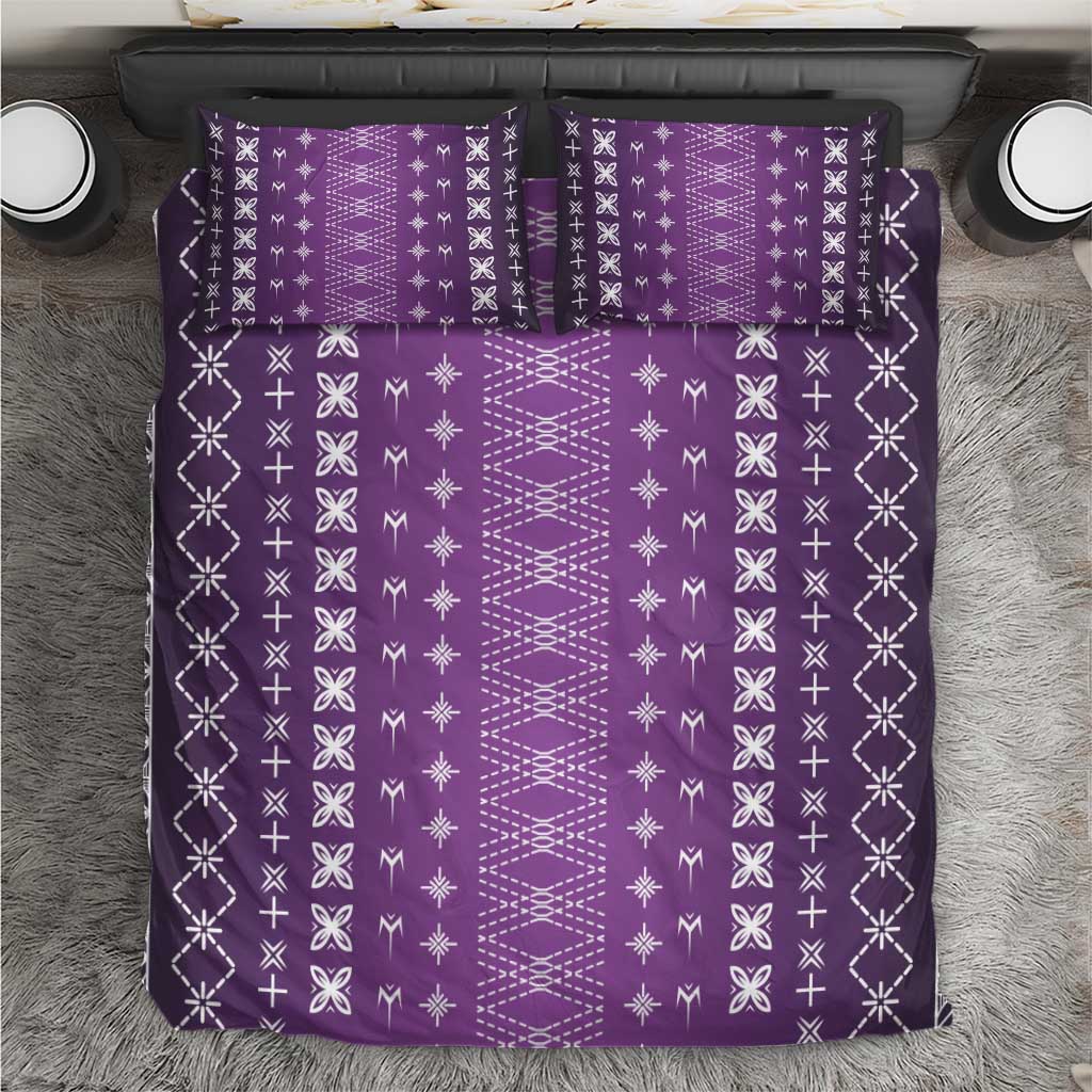 Purple Samoa Malu Tattoo Inspired Bedding Set - Polynesian Pride