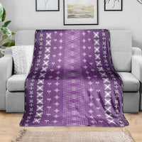 Purple Samoa Malu Tattoo Inspired Blanket - Polynesian Pride
