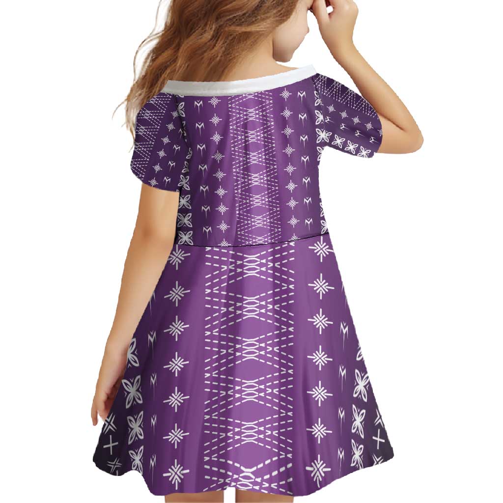 Purple Samoa Malu Tattoo Inspired Family Matching Long Sleeve Bodycon Dress and Hawaiian Shirt - Polynesian Pride