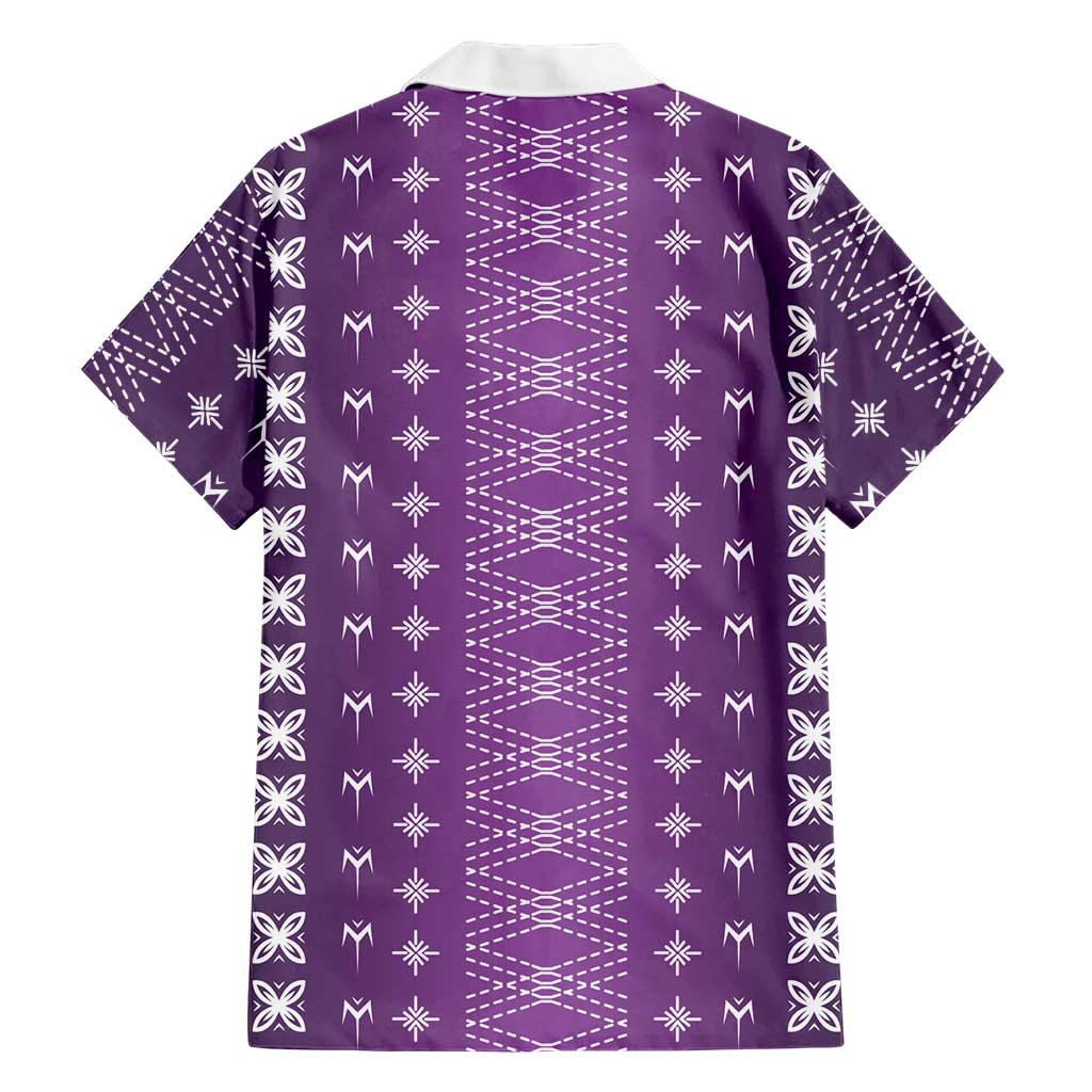 Purple Samoa Malu Tattoo Inspired Family Matching Puletasi and Hawaiian Shirt LT05 - Polynesian Pride
