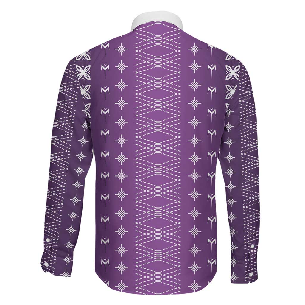 Purple Samoa Malu Tattoo Inspired Family Matching Puletasi and Hawaiian Shirt LT05 - Polynesian Pride