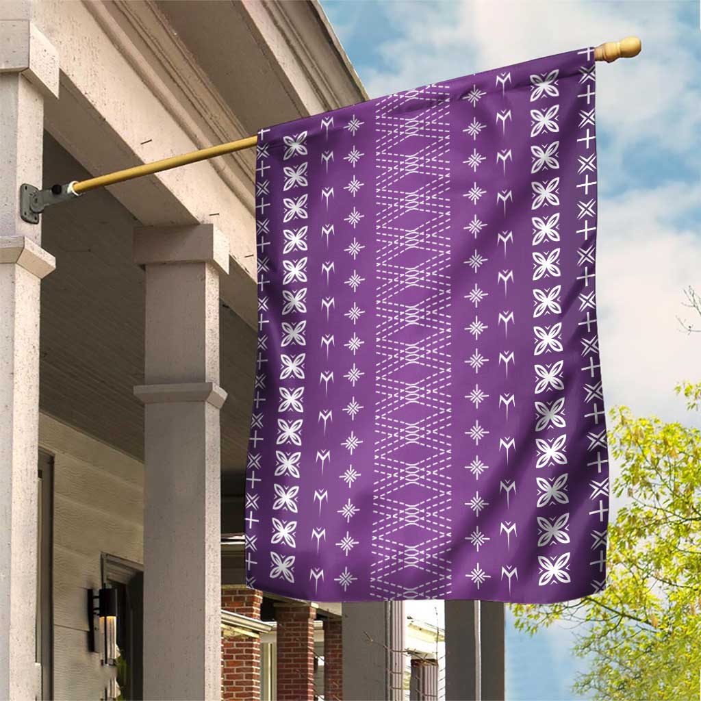 Purple Samoa Malu Tattoo Inspired Garden Flag - Polynesian Pride