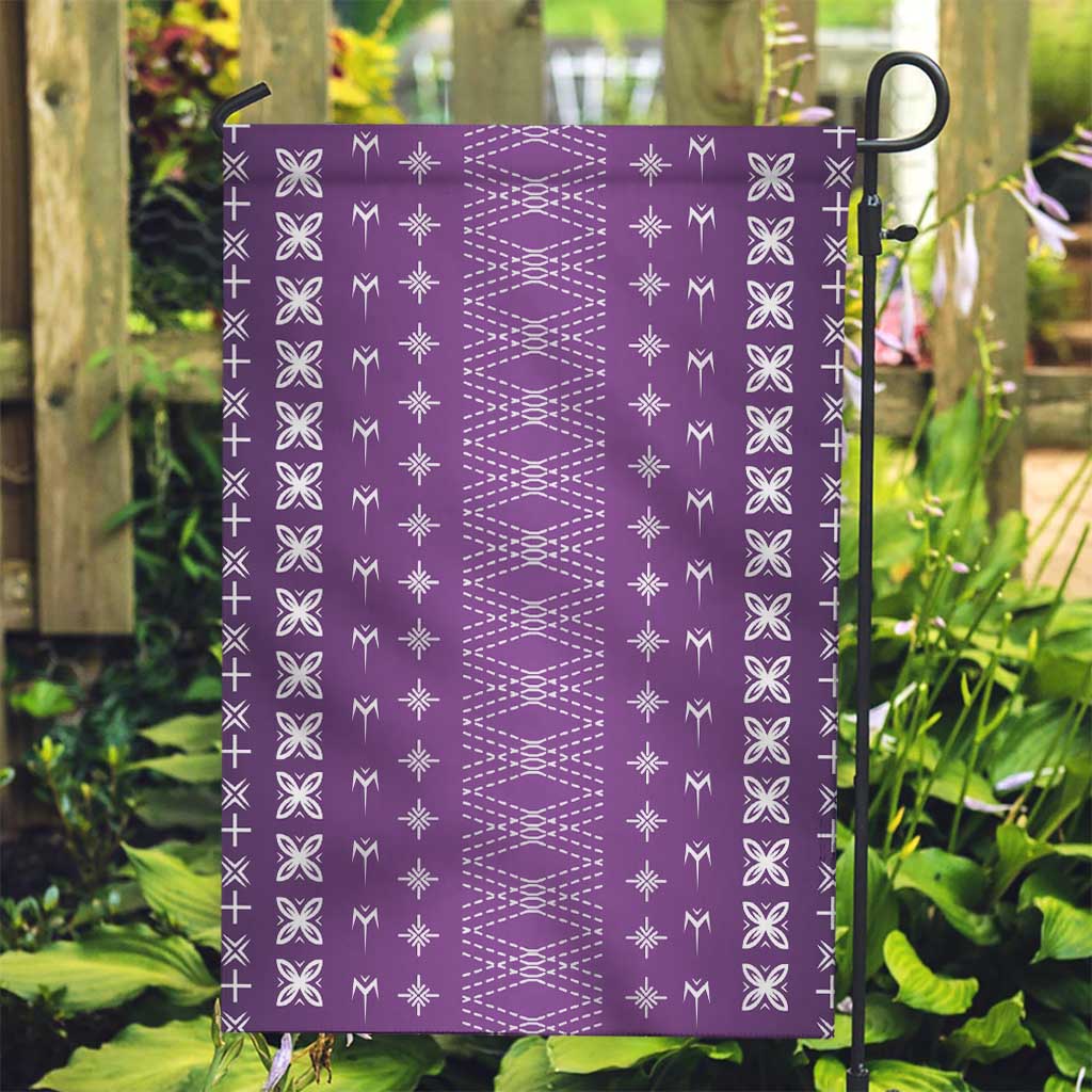 Purple Samoa Malu Tattoo Inspired Garden Flag - Polynesian Pride