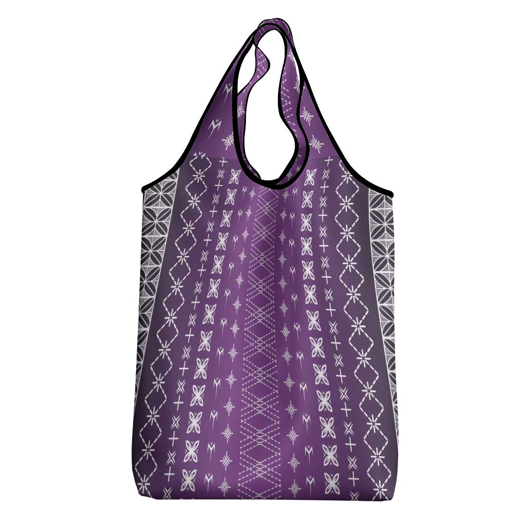 Purple Samoa Malu Tattoo Inspired Grocery Bag LT05 - Polynesian Pride