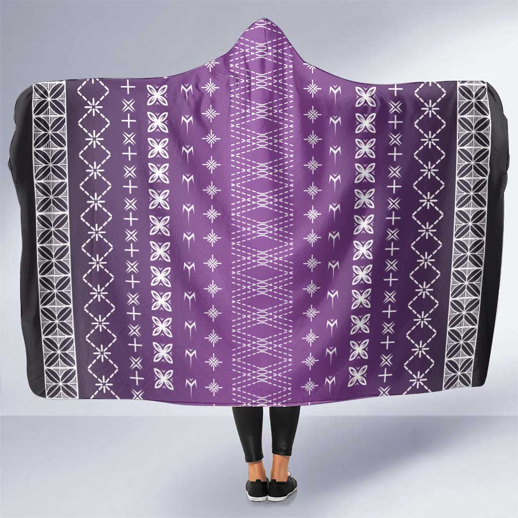 Purple Samoa Malu Tattoo Inspired Hooded Blanket - Polynesian Pride