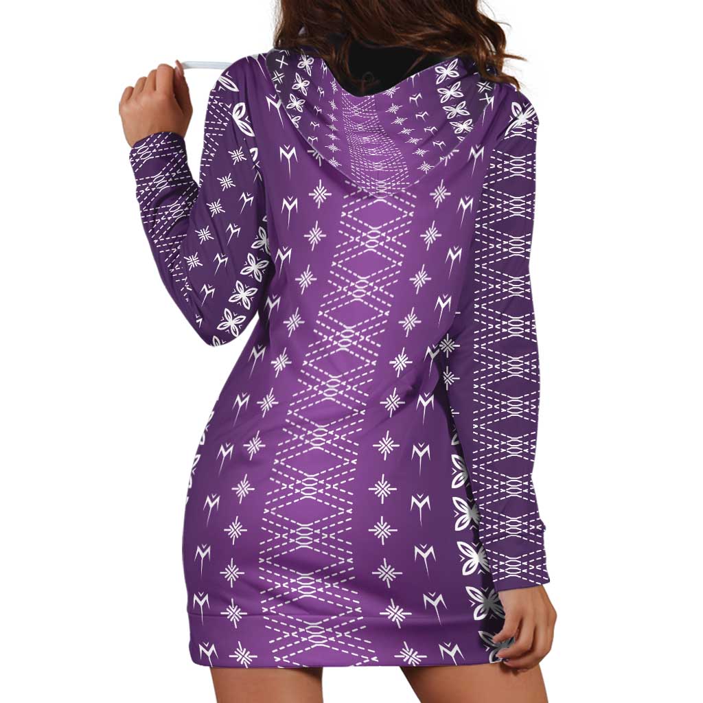 Purple Samoa Malu Tattoo Inspired Hoodie Dress - Polynesian Pride