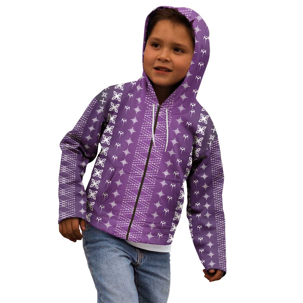 Purple Samoa Malu Tattoo Inspired Kid Hoodie - Polynesian Pride