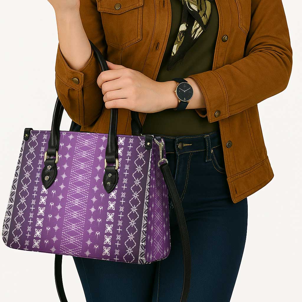 Purple Samoa Malu Tattoo Inspired Leather Bag - Polynesian Pride