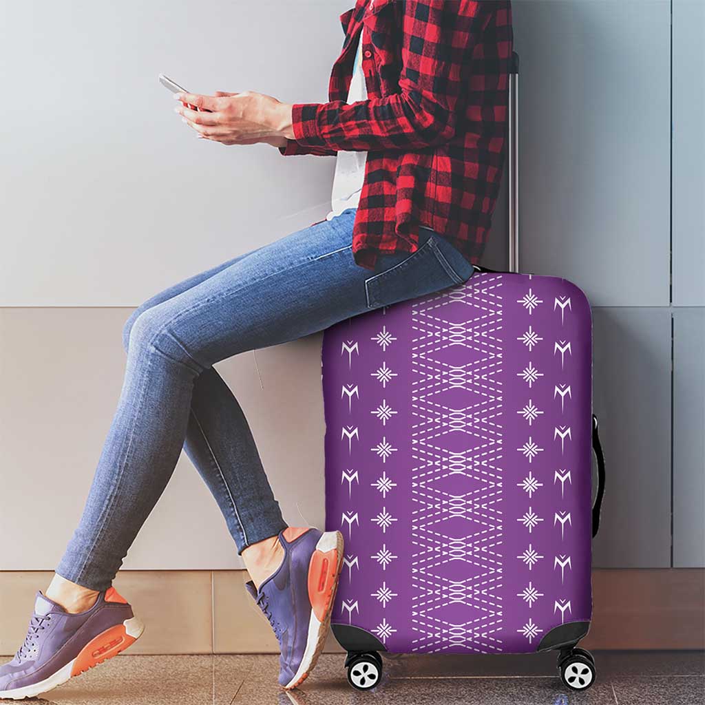 Purple Samoa Malu Tattoo Inspired Luggage Cover LT05 - Polynesian Pride
