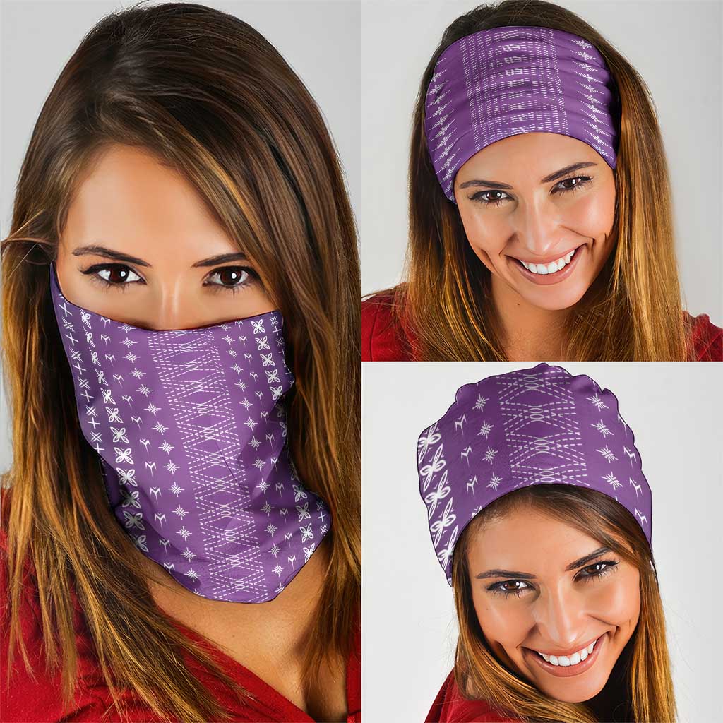 Purple Samoa Malu Tattoo Inspired Neck Gaiter - Polynesian Pride