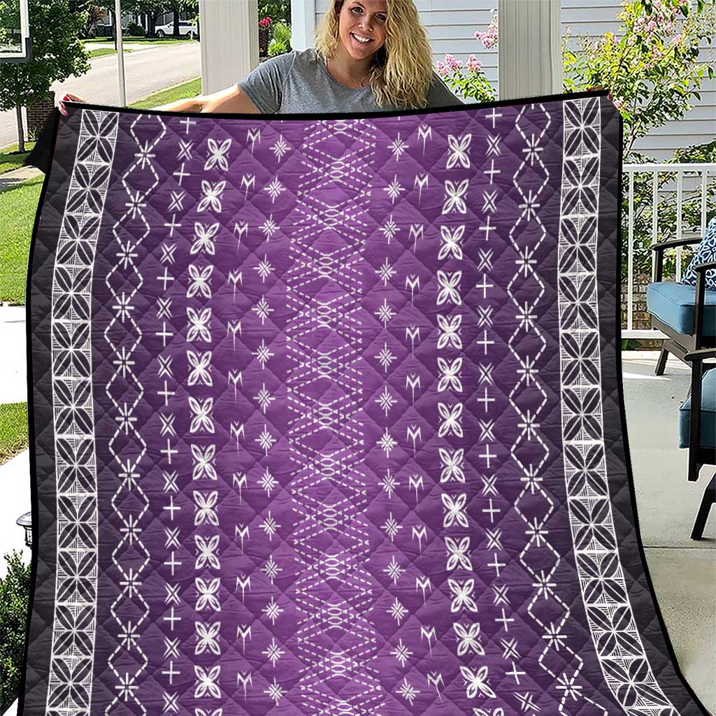 Purple Samoa Malu Tattoo Inspired Quilt - Polynesian Pride