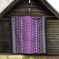 Purple Samoa Malu Tattoo Inspired Quilt - Polynesian Pride