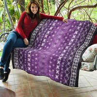 Purple Samoa Malu Tattoo Inspired Quilt - Polynesian Pride