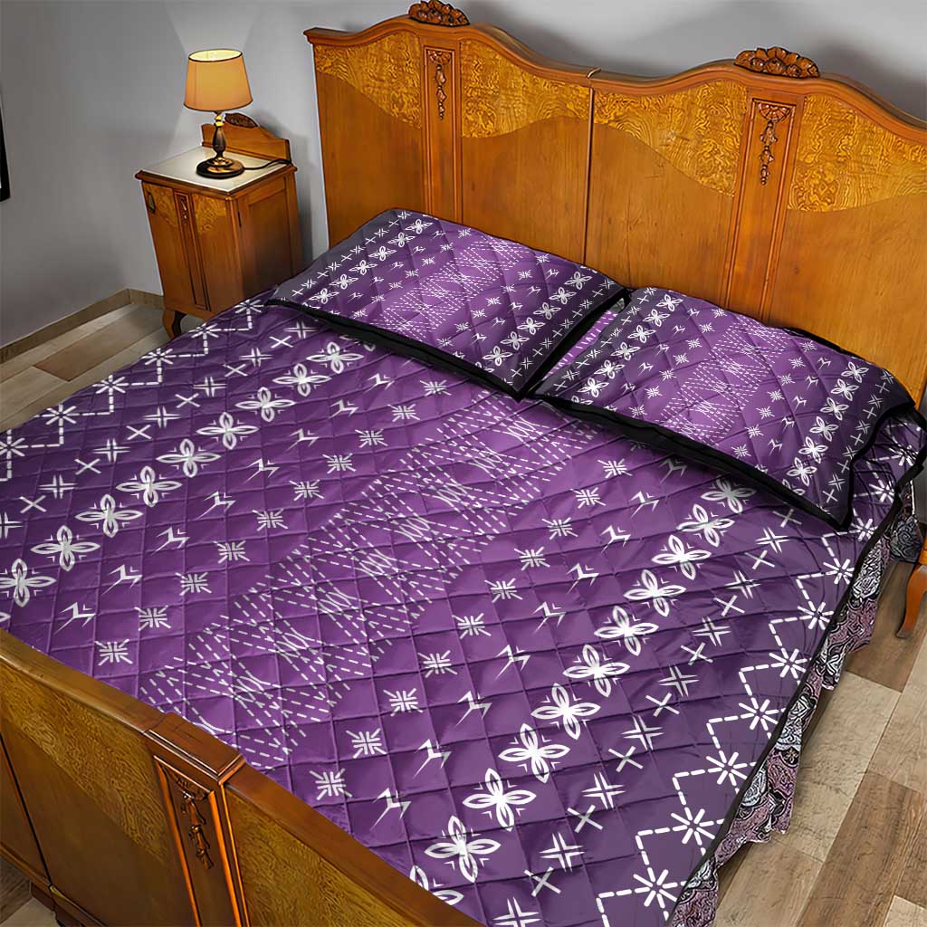Purple Samoa Malu Tattoo Inspired Quilt Bed Set LT05 - Polynesian Pride