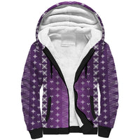 Purple Samoa Malu Tattoo Inspired Sherpa Hoodie LT05 Unisex Purple - Polynesian Pride