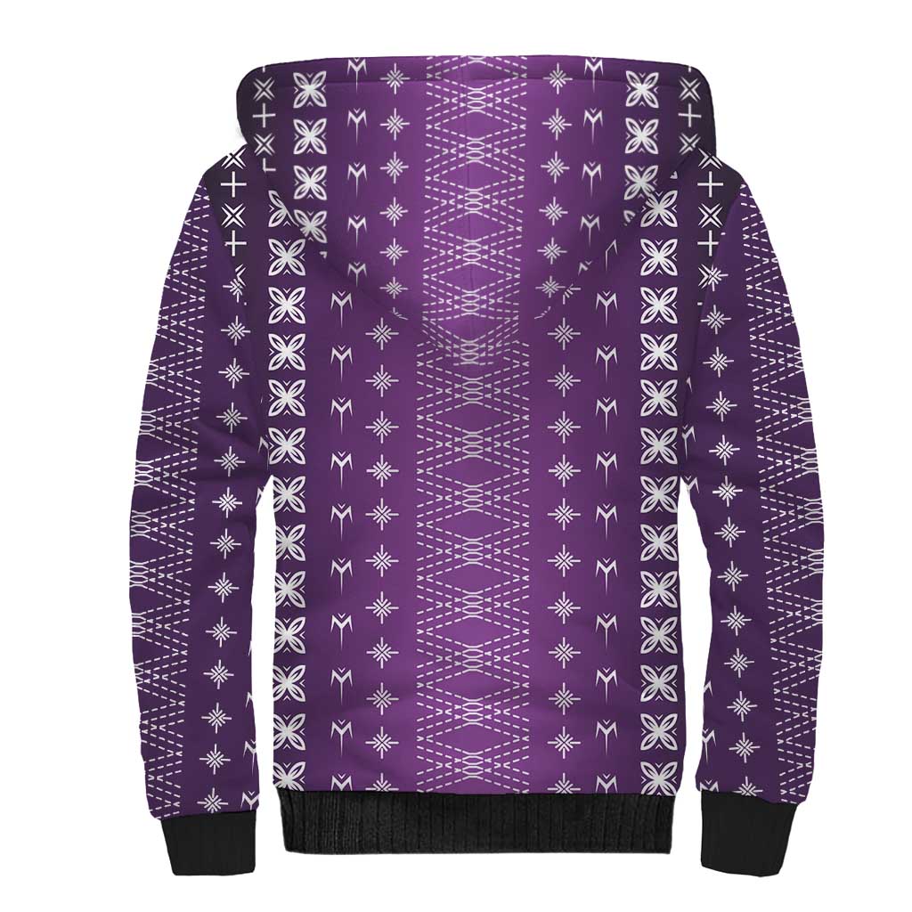 Purple Samoa Malu Tattoo Inspired Sherpa Hoodie LT05 - Polynesian Pride