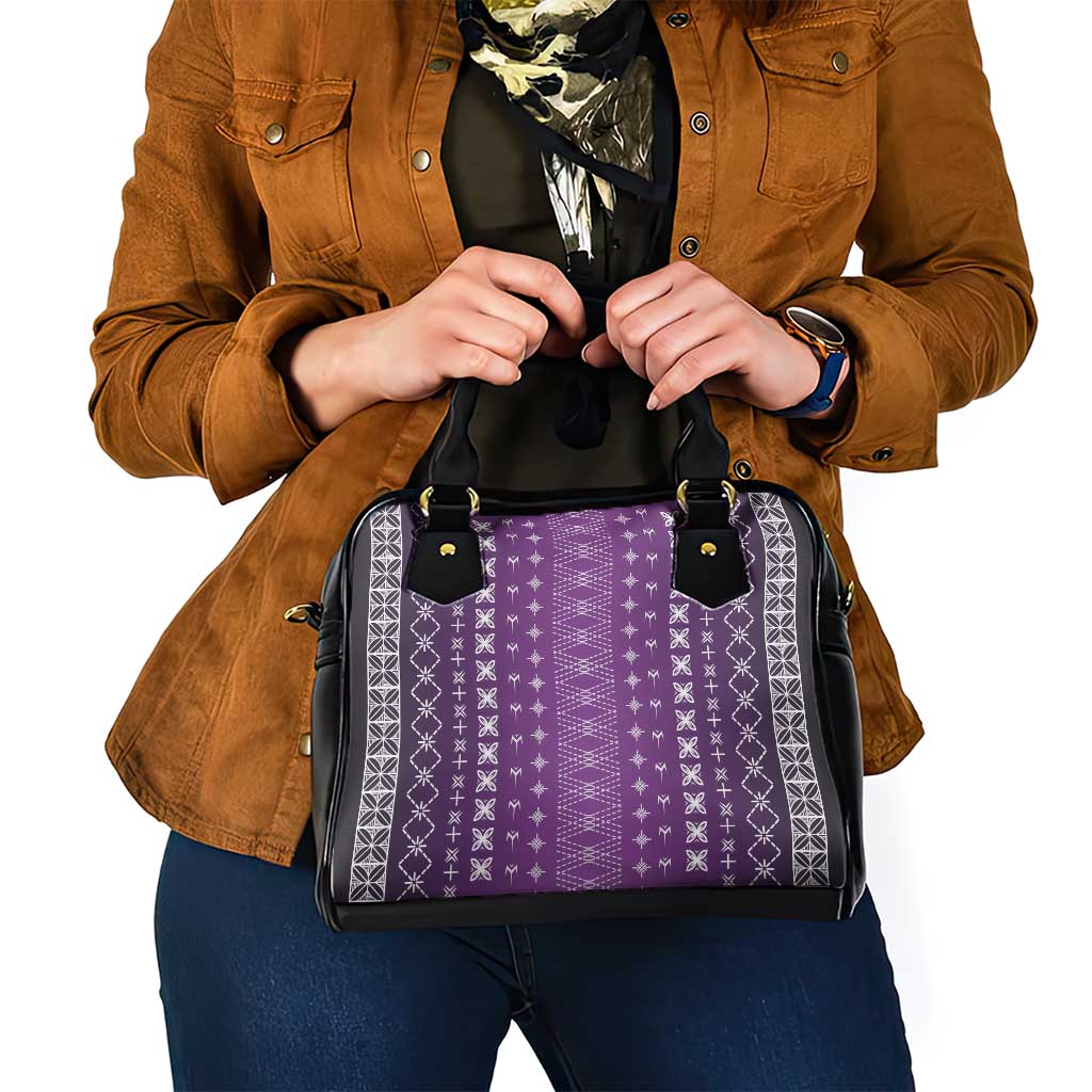 Purple Samoa Malu Tattoo Inspired Shoulder Handbag - Polynesian Pride