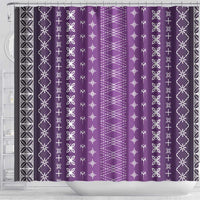 Purple Samoa Malu Tattoo Inspired Shower Curtain - Polynesian Pride