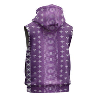 Purple Samoa Malu Tattoo Inspired Sleeveless Hoodie LT05 - Polynesian Pride