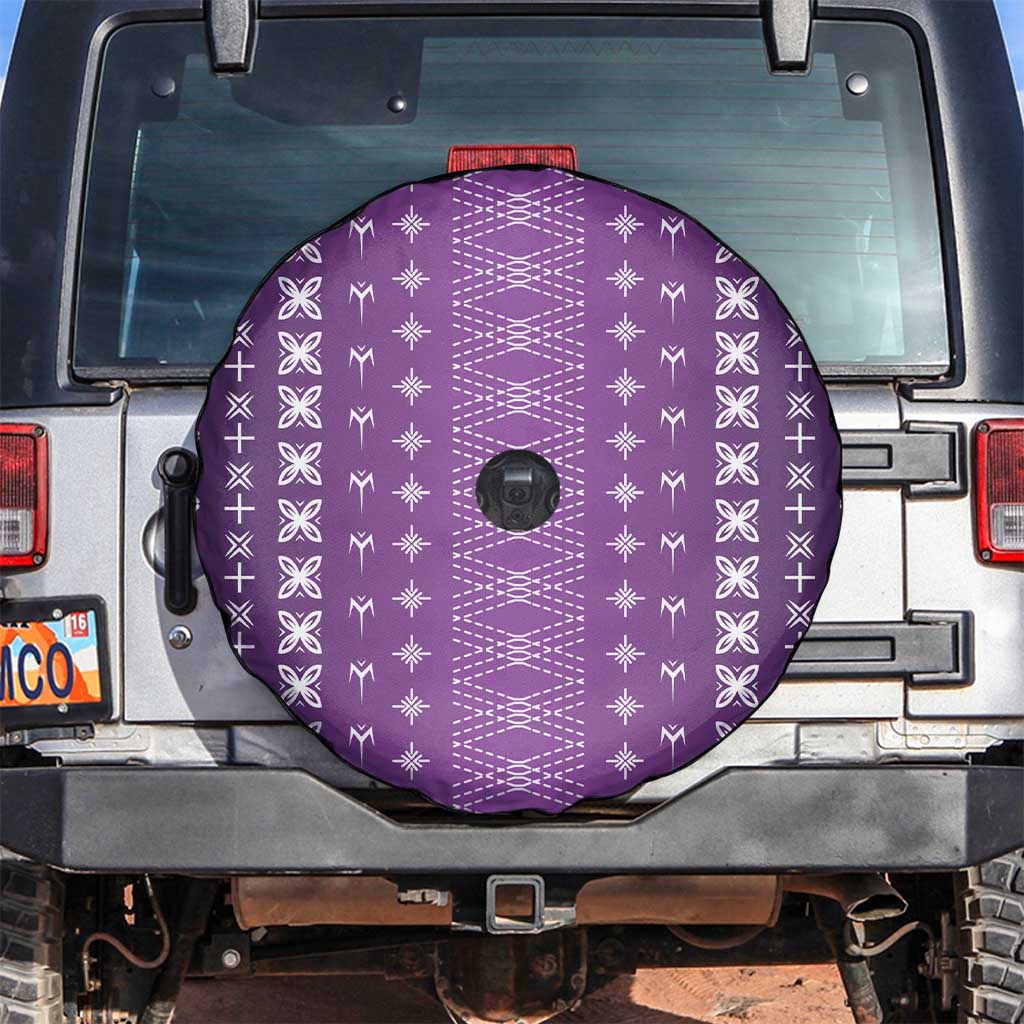 Purple Samoa Malu Tattoo Inspired Spare Tire Cover - Polynesian Pride