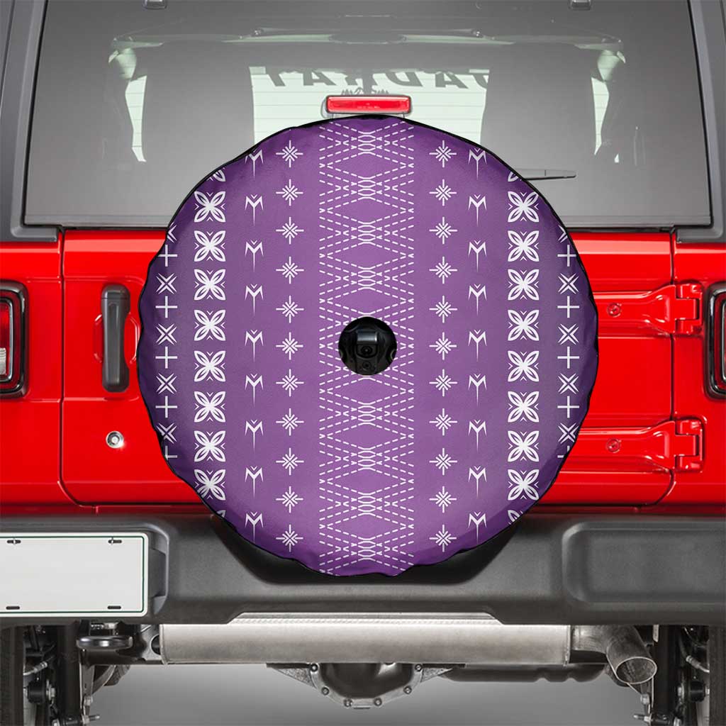 Purple Samoa Malu Tattoo Inspired Spare Tire Cover - Polynesian Pride