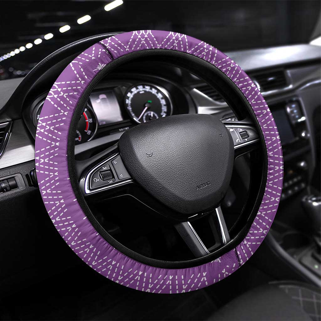 Purple Samoa Malu Tattoo Inspired Steering Wheel Cover - Polynesian Pride